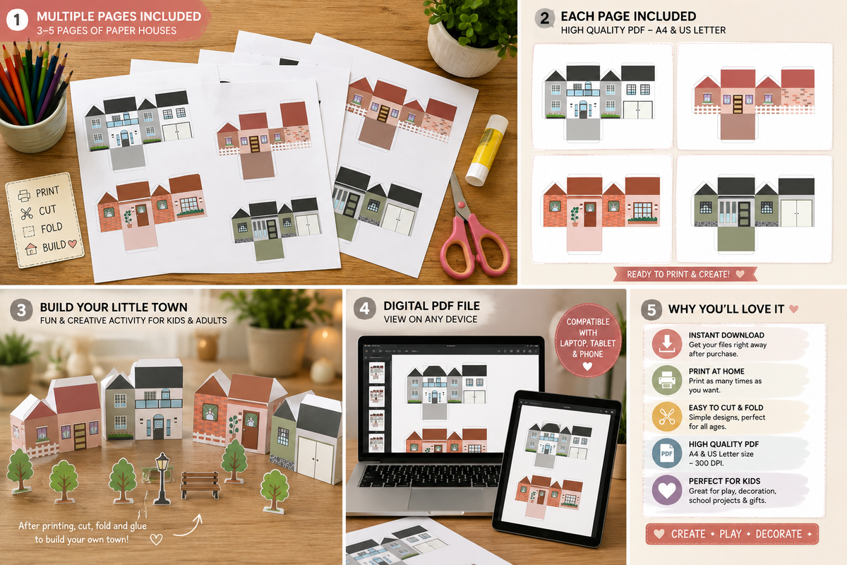 House Paper Craft - The Printable Craft