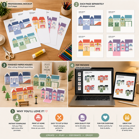 house paper craft - the printable craft