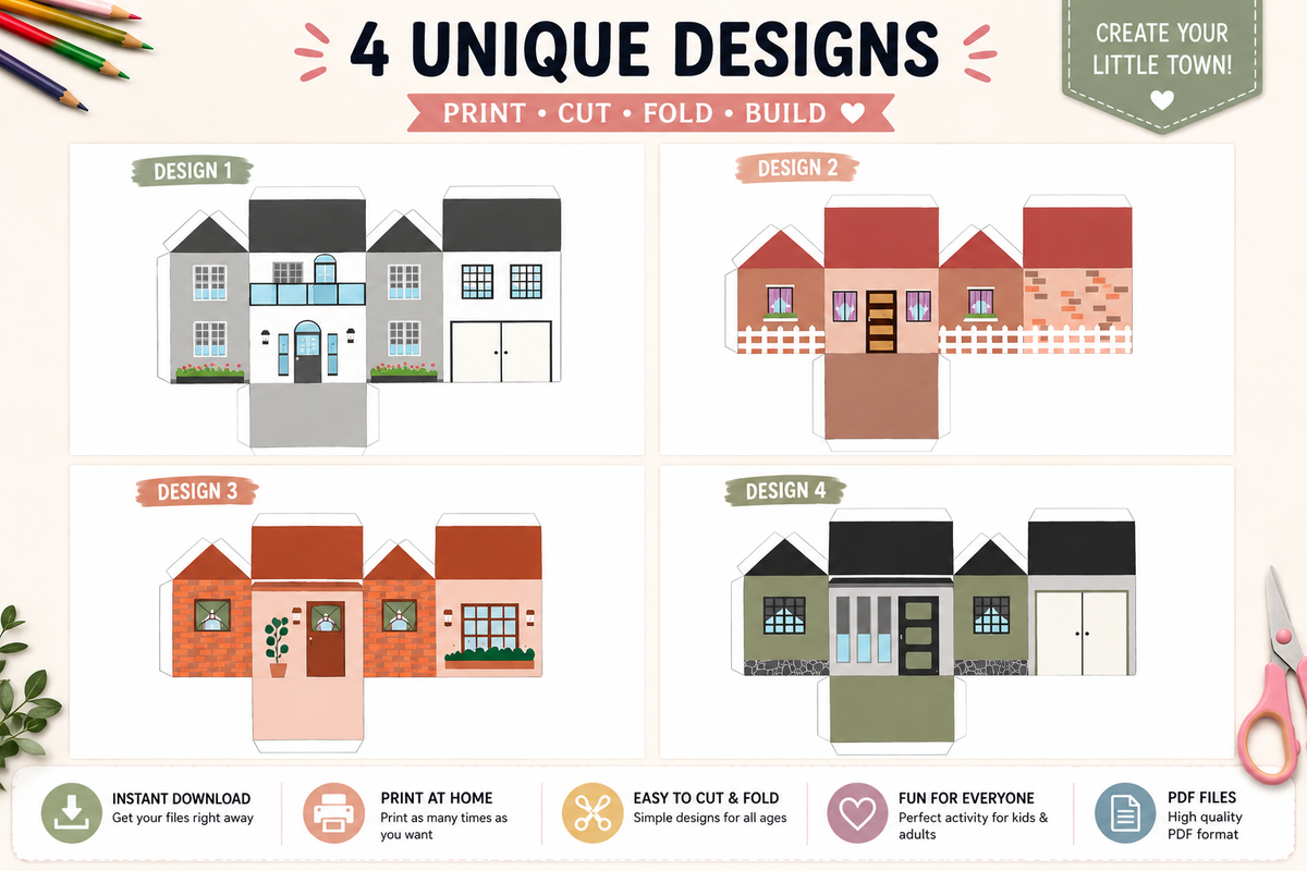 House Paper Craft - The Printable Craft