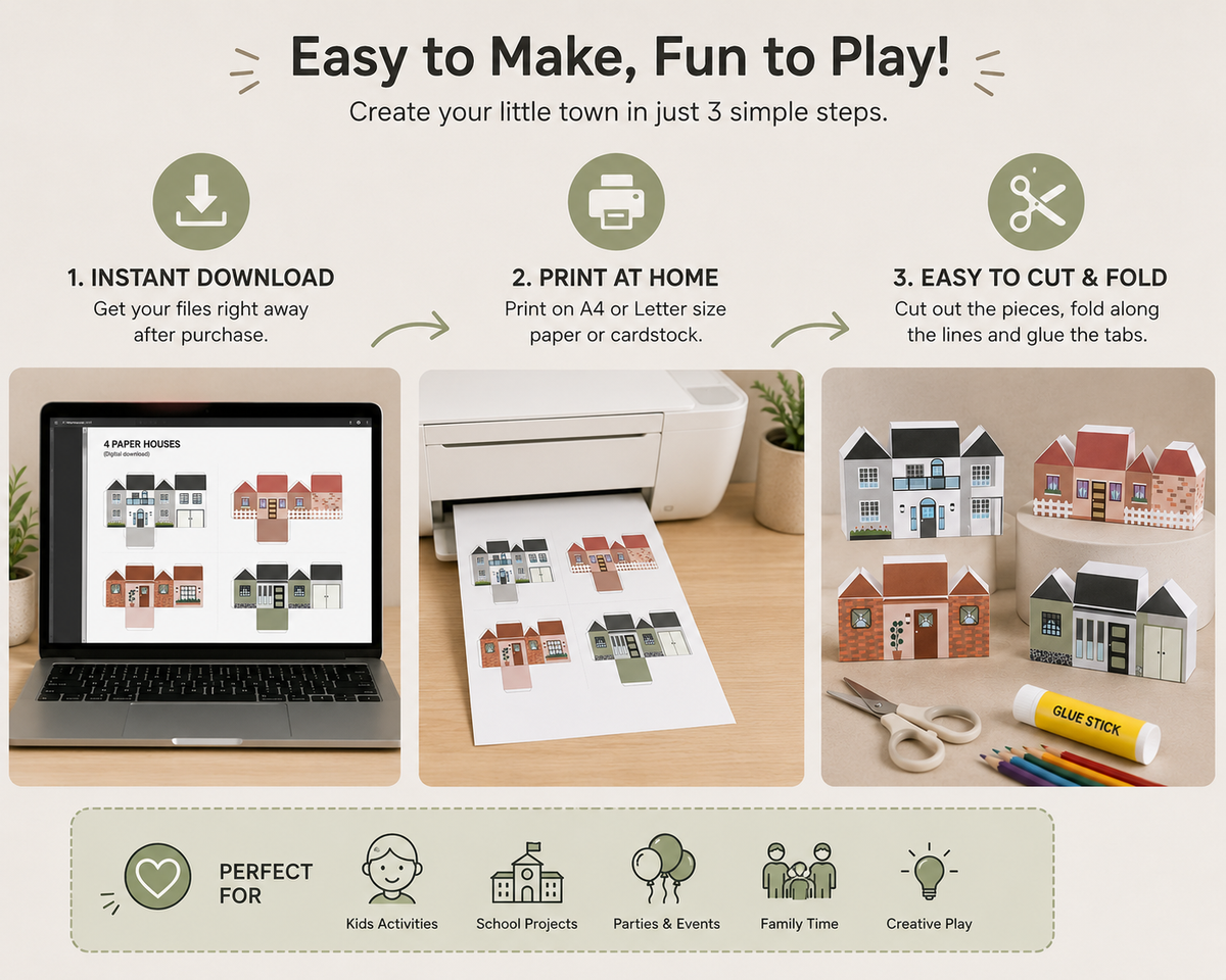 House Paper Craft - The Printable Craft
