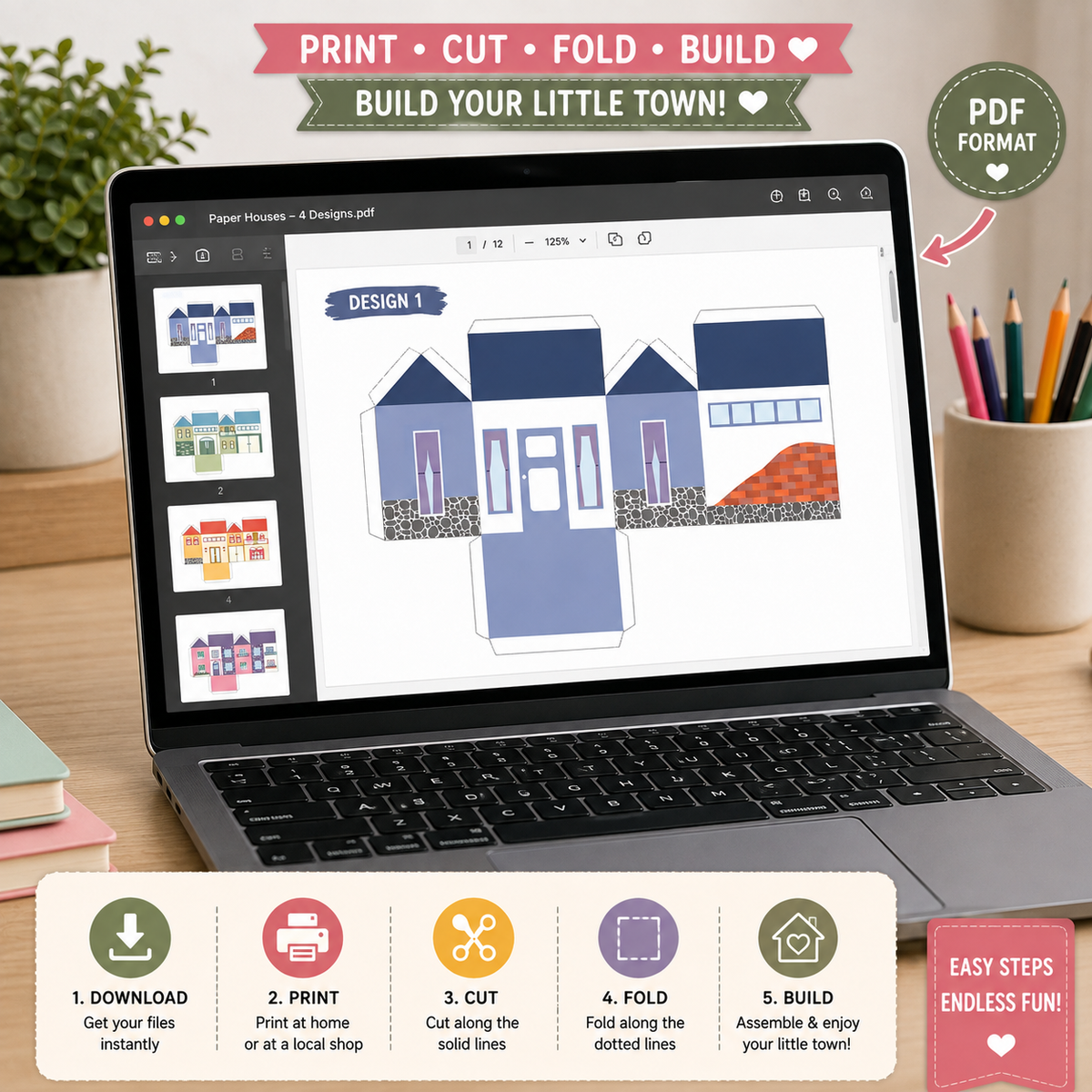 house paper craft - the printable craft