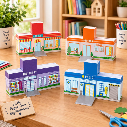 Printable Paper Town Craft Kit