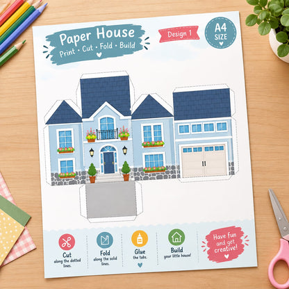 Printable Paper Town Craft Kit